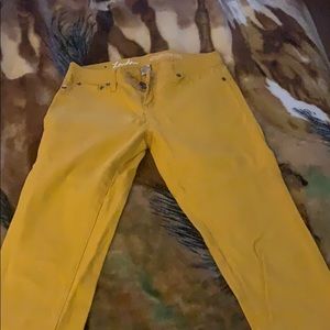 Yellow London medium low rise skinny jeans